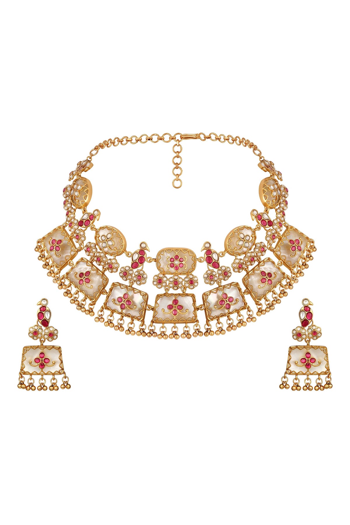 Ruby Kundan Jewellery Set 