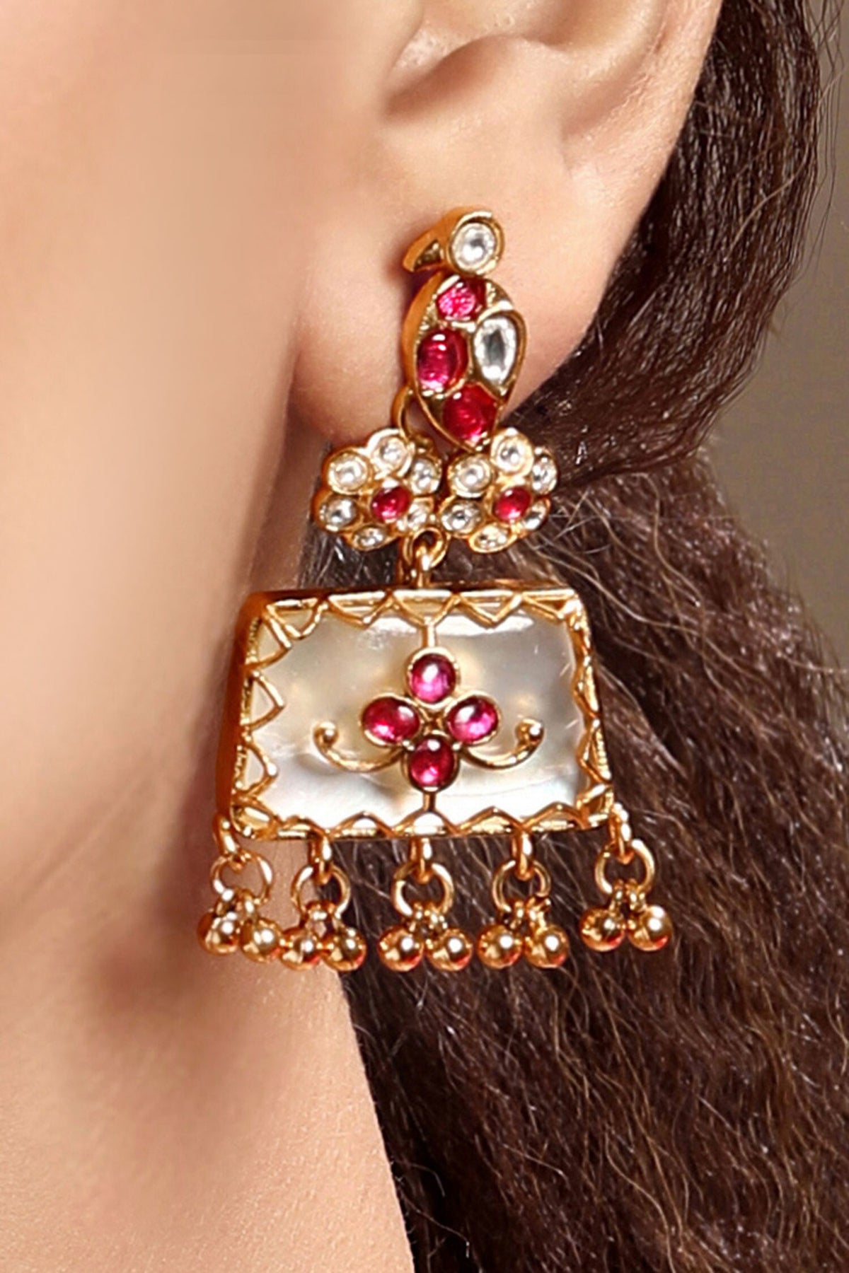 Ruby Kundan Jewellery Set 