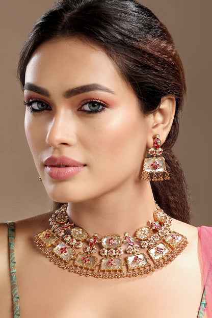 Ruby Kundan Jewellery Set 