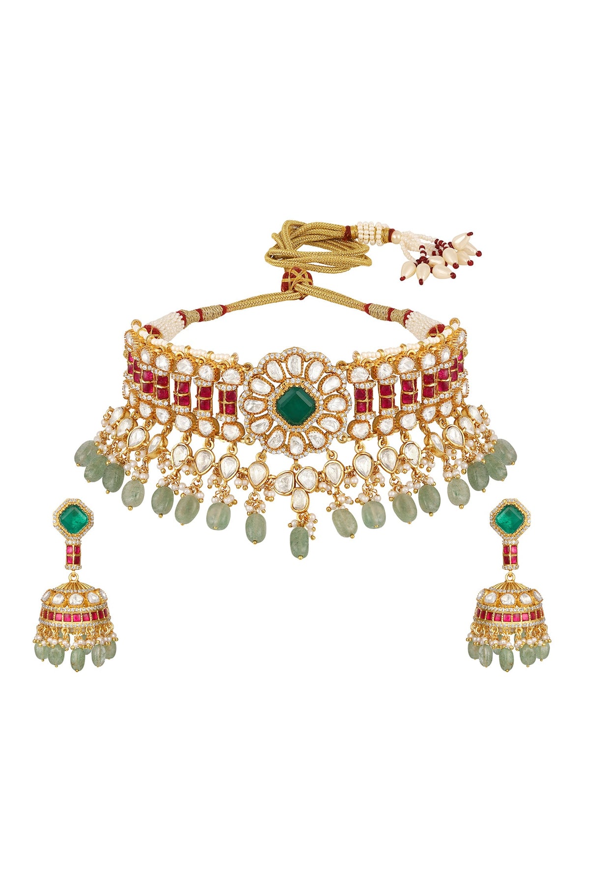 Kundan Polki Necklace Set 