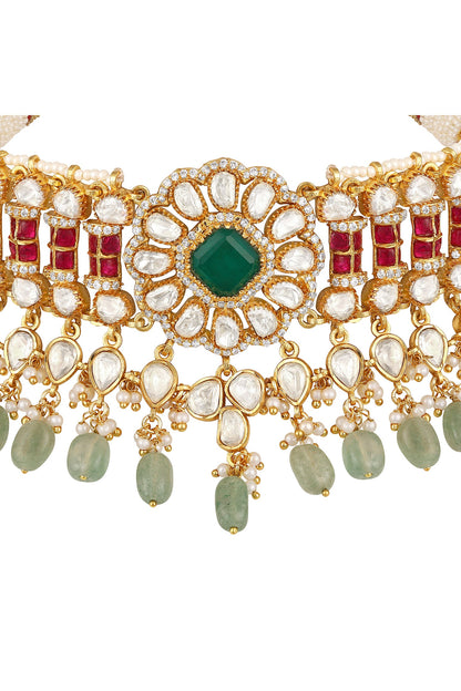 Kundan Polki Necklace Set 