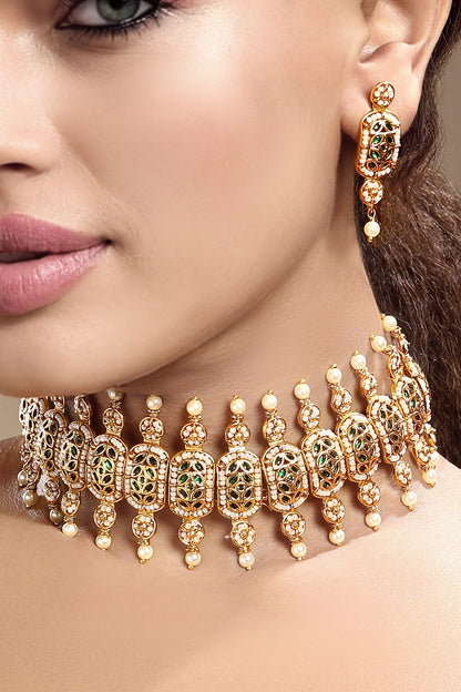 Floral Carved Necklace Set 