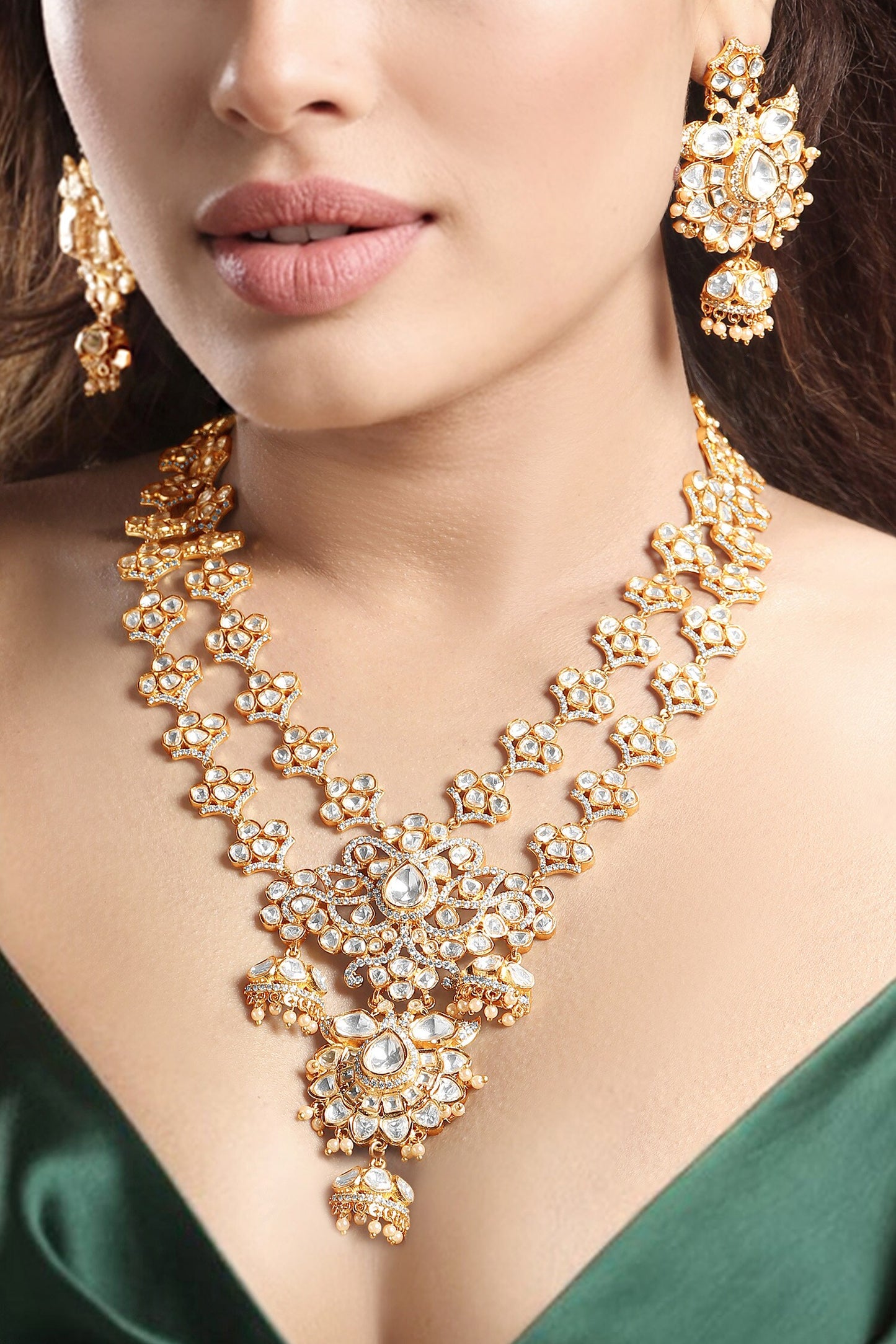 Kundan Polki Necklace Set 