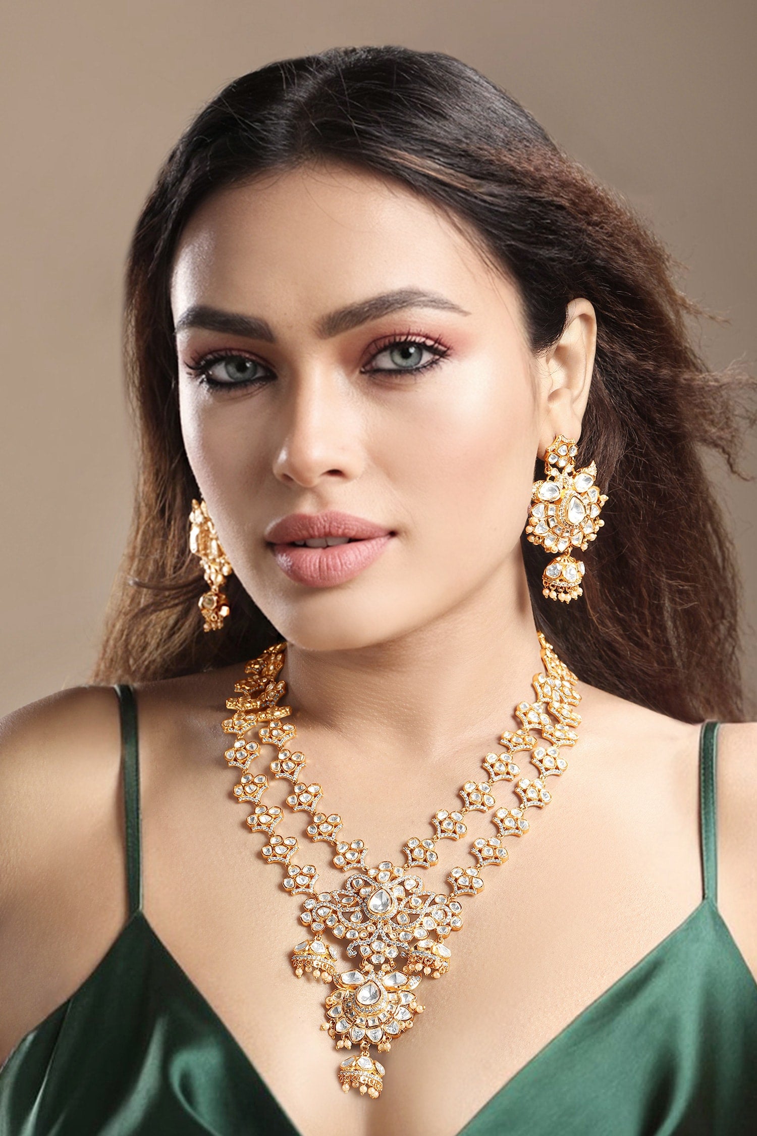 Kundan Polki Necklace Set 