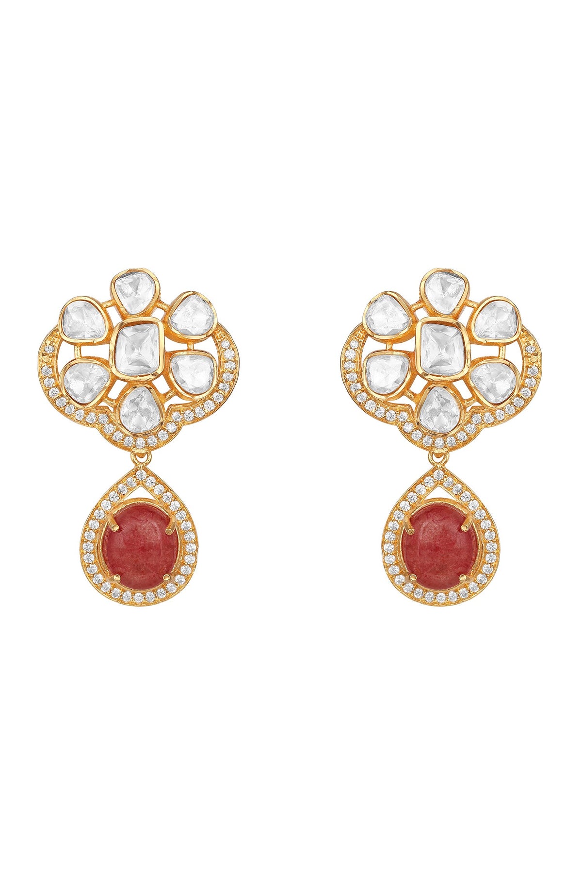 Moissanite Polki Necklace Set 