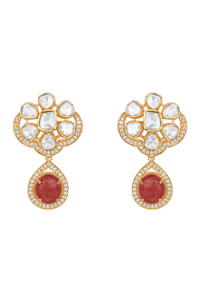 Moissanite Polki Necklace Set 