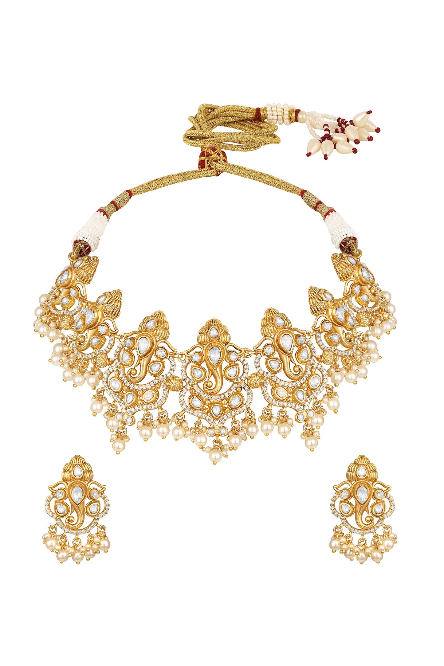 Kundan Polki Necklace Set 