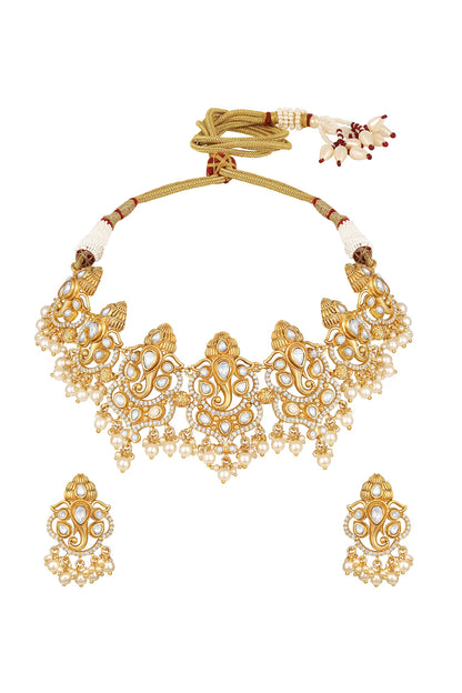 Kundan Polki Necklace Set 