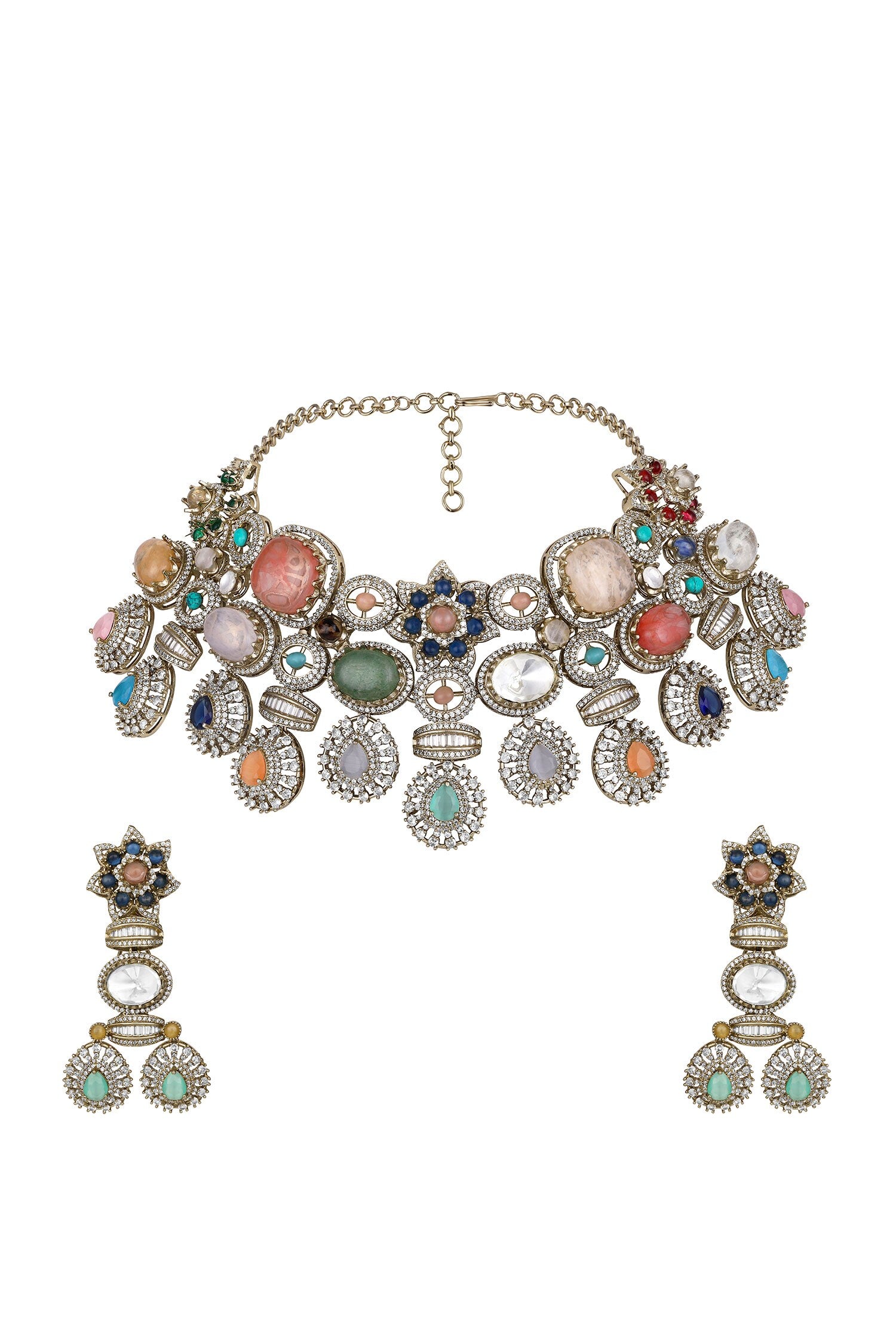 Kundan Polki Necklace Set 