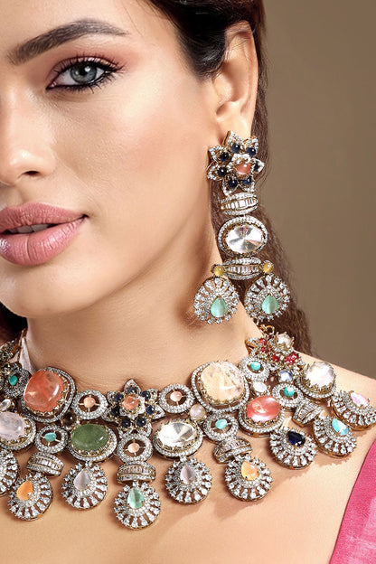 Kundan Polki Necklace Set 