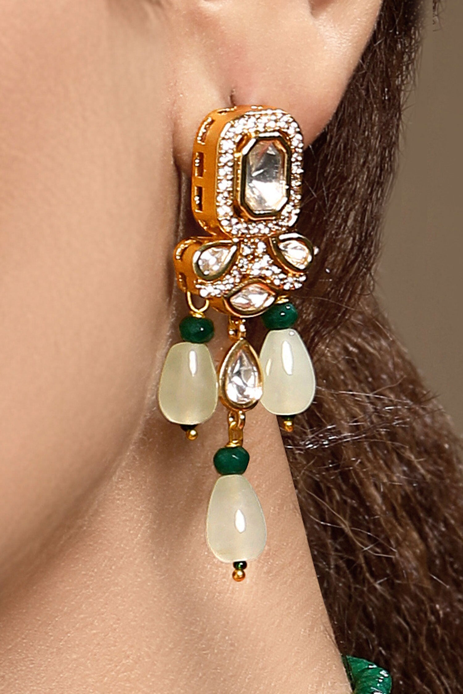Kundan Polki Necklace Set 