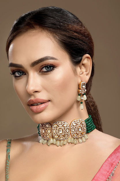 Kundan Polki Necklace Set 