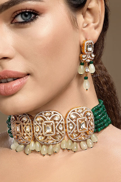 Kundan Polki Necklace Set 