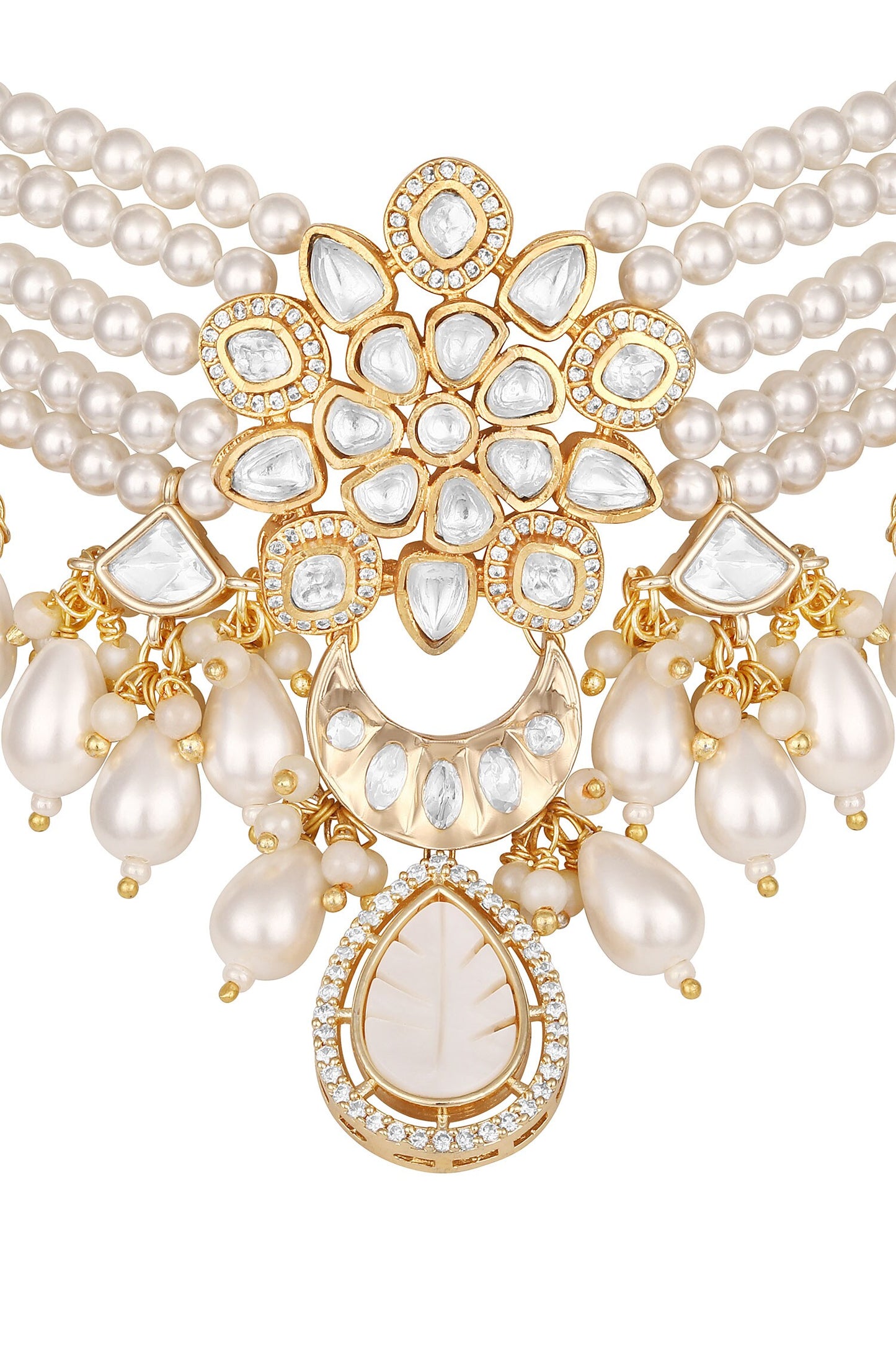 Pearl Choker Necklace Set 