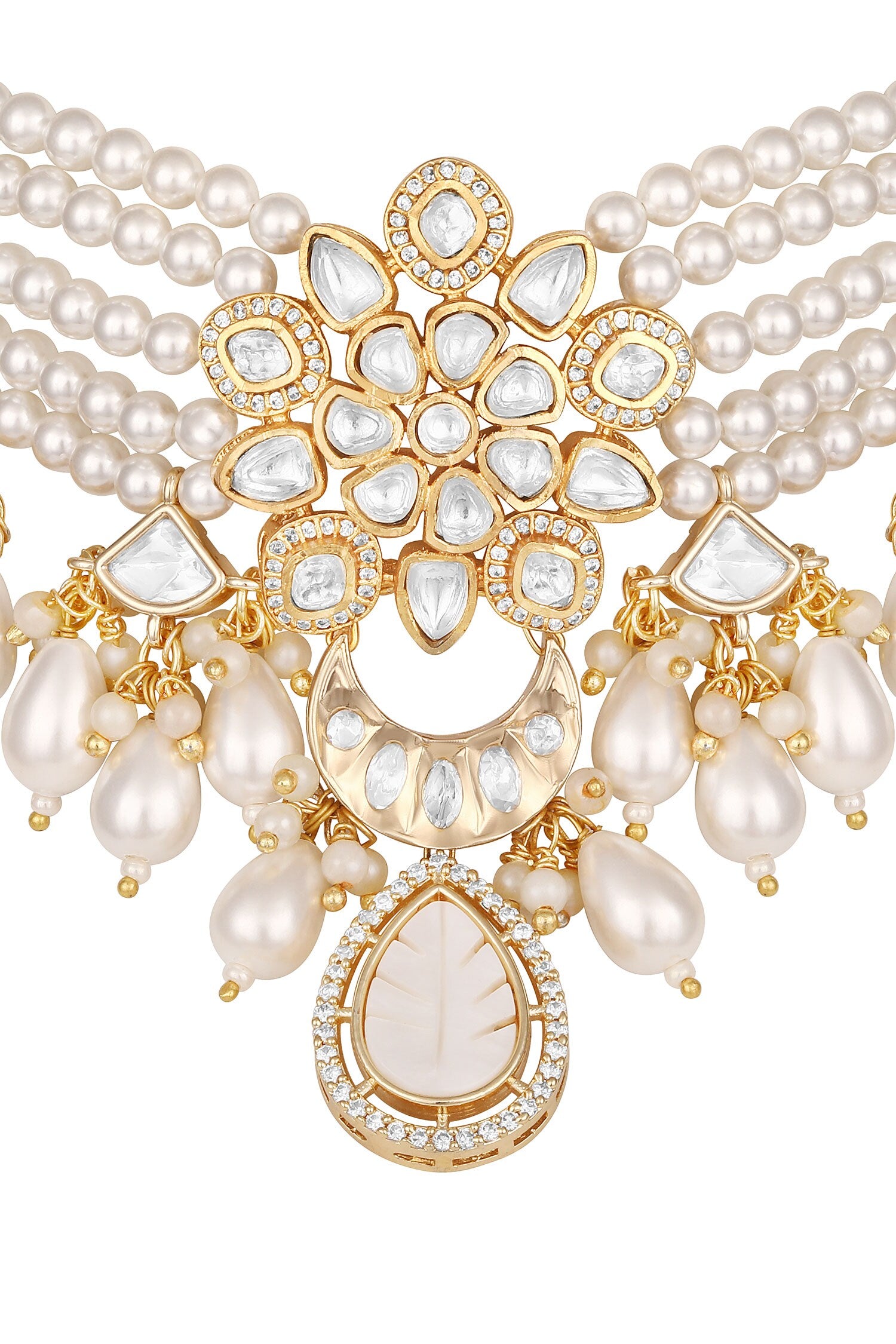Pearl Choker Necklace Set 