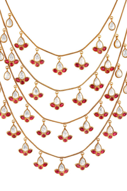 Moissanite Kundan Polki Necklace Set 