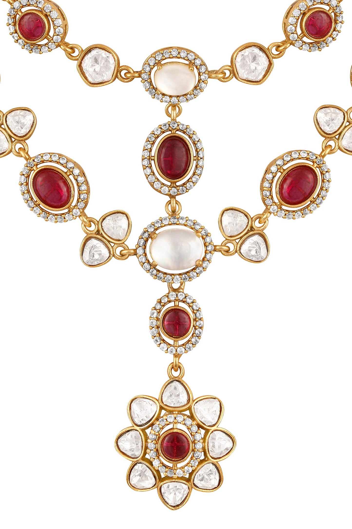 Moissanite Kundan Necklace Set 