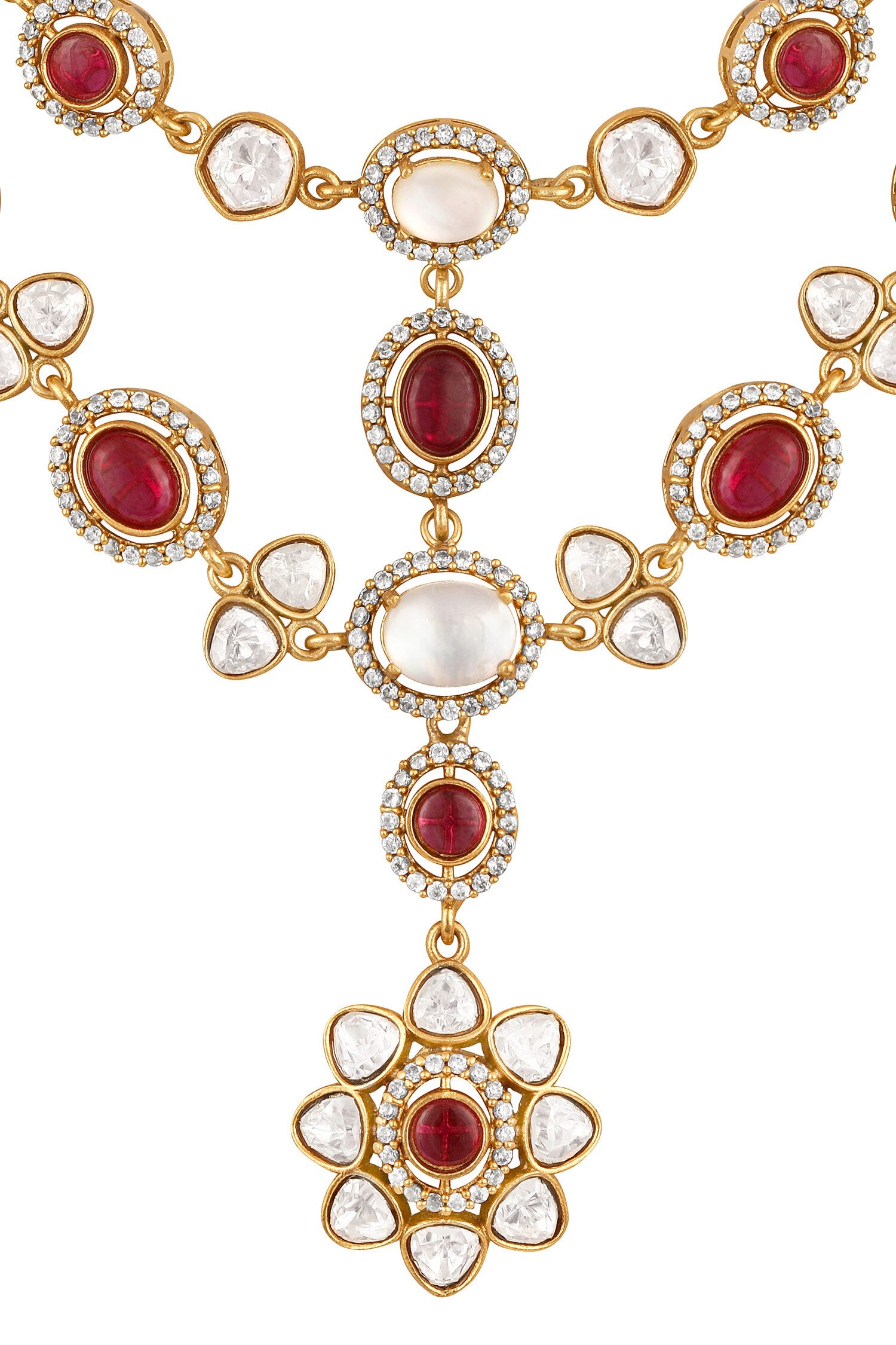 Moissanite Kundan Necklace Set 