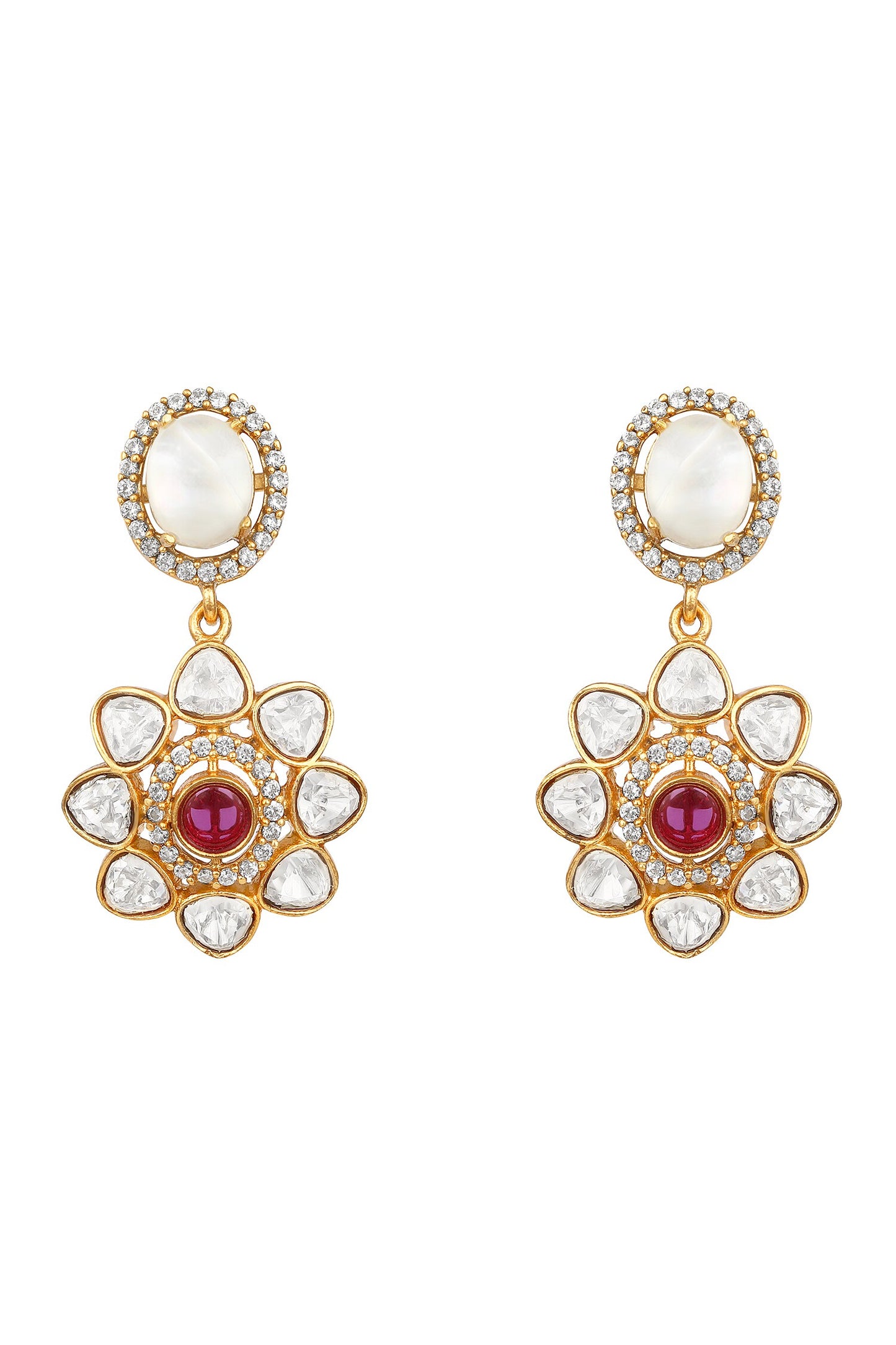 Moissanite Kundan Necklace Set 