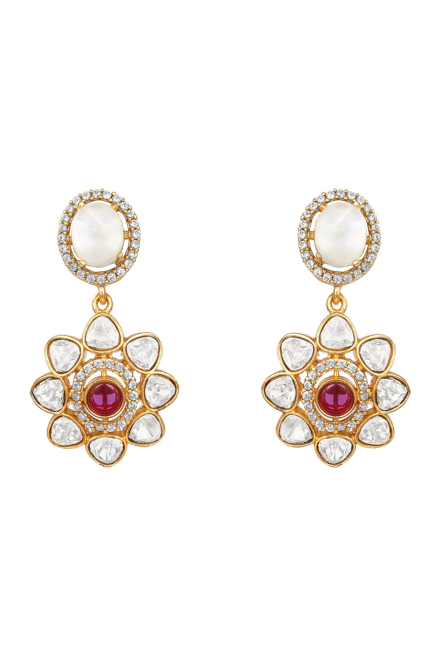 Moissanite Kundan Necklace Set 