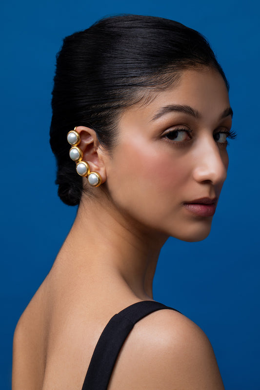 Baroque Pearl Pair Of Ear Cuffs 