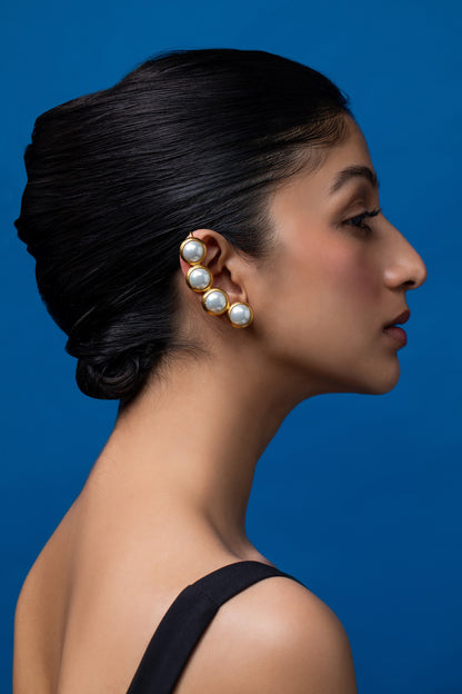 Baroque Pearl Pair Of Ear Cuffs 