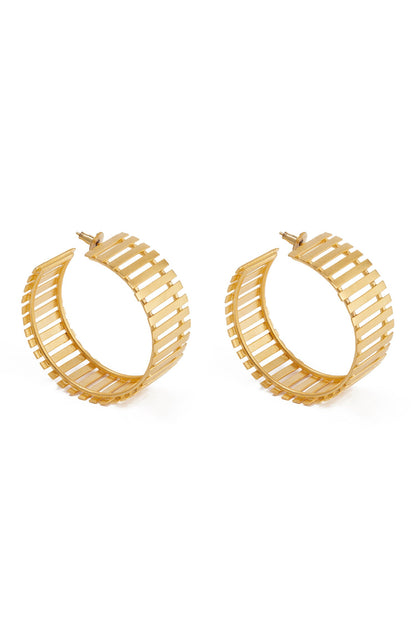 Striped Fence Hoop Earrings 