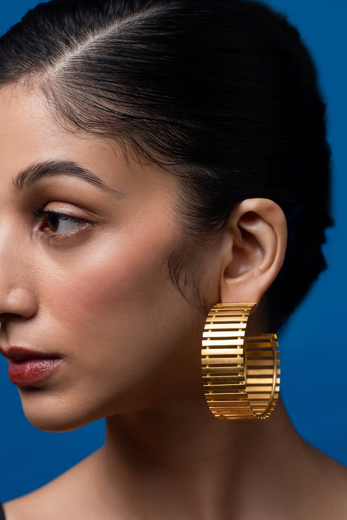 Striped Fence Hoop Earrings 