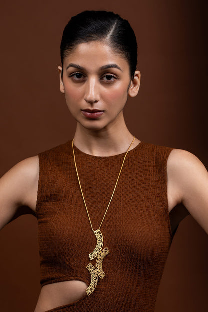 Kalchakra Lattice Vertical Necklace 