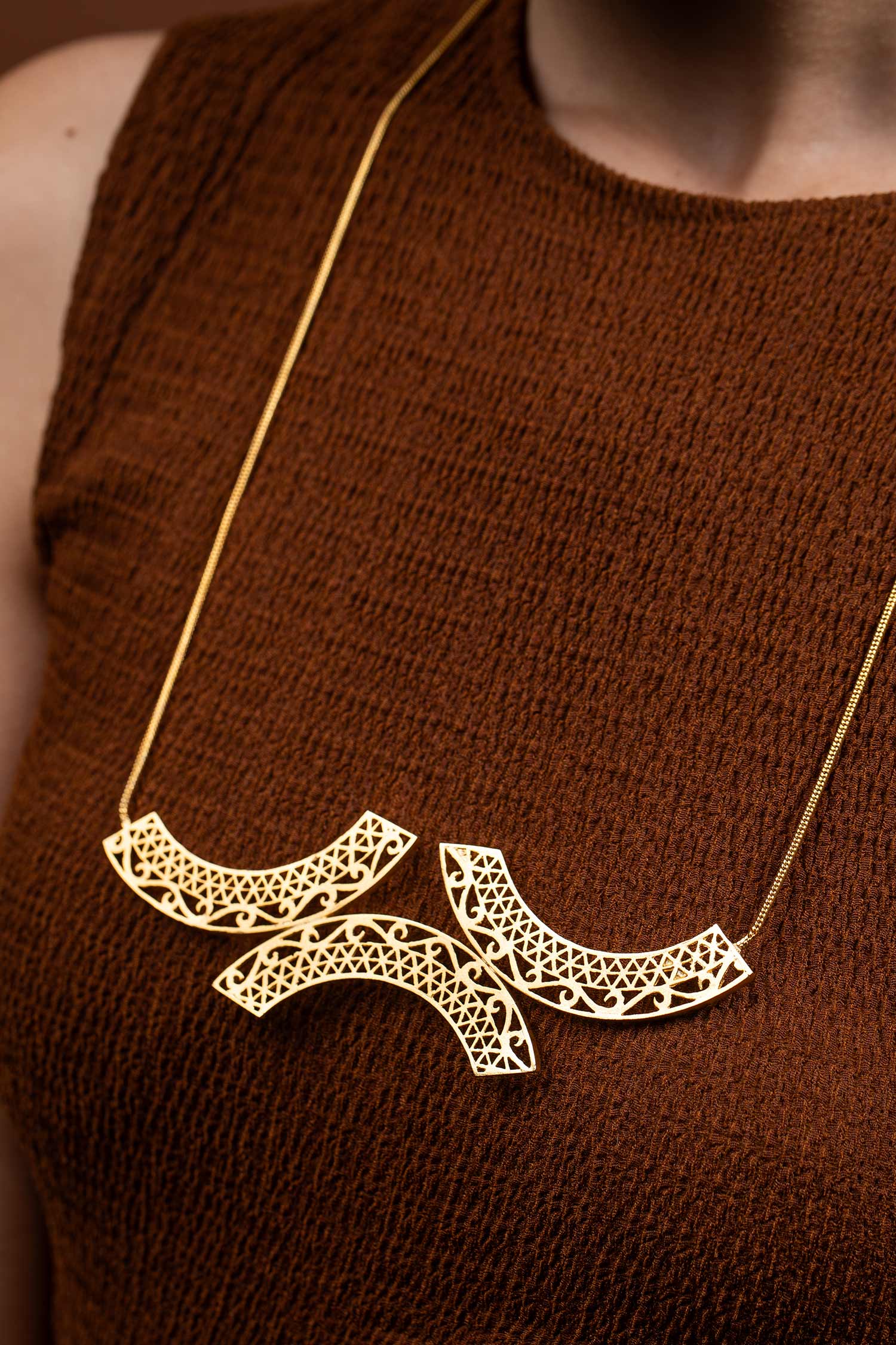 Kalchakra Lattice Horizontal Necklace 