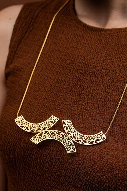 Kalchakra Lattice Horizontal Necklace 