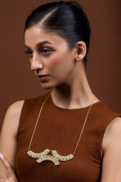 Kalchakra Lattice Horizontal Necklace 