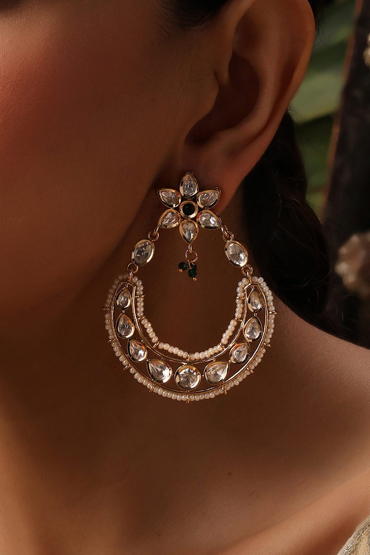 Pearl Embellished Earrings 
