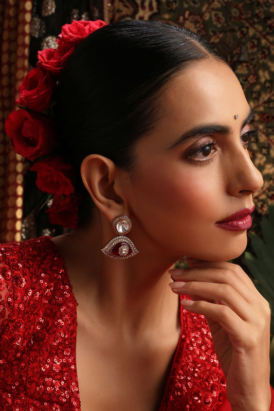 Kundan & Stone Embellished Danglers 
