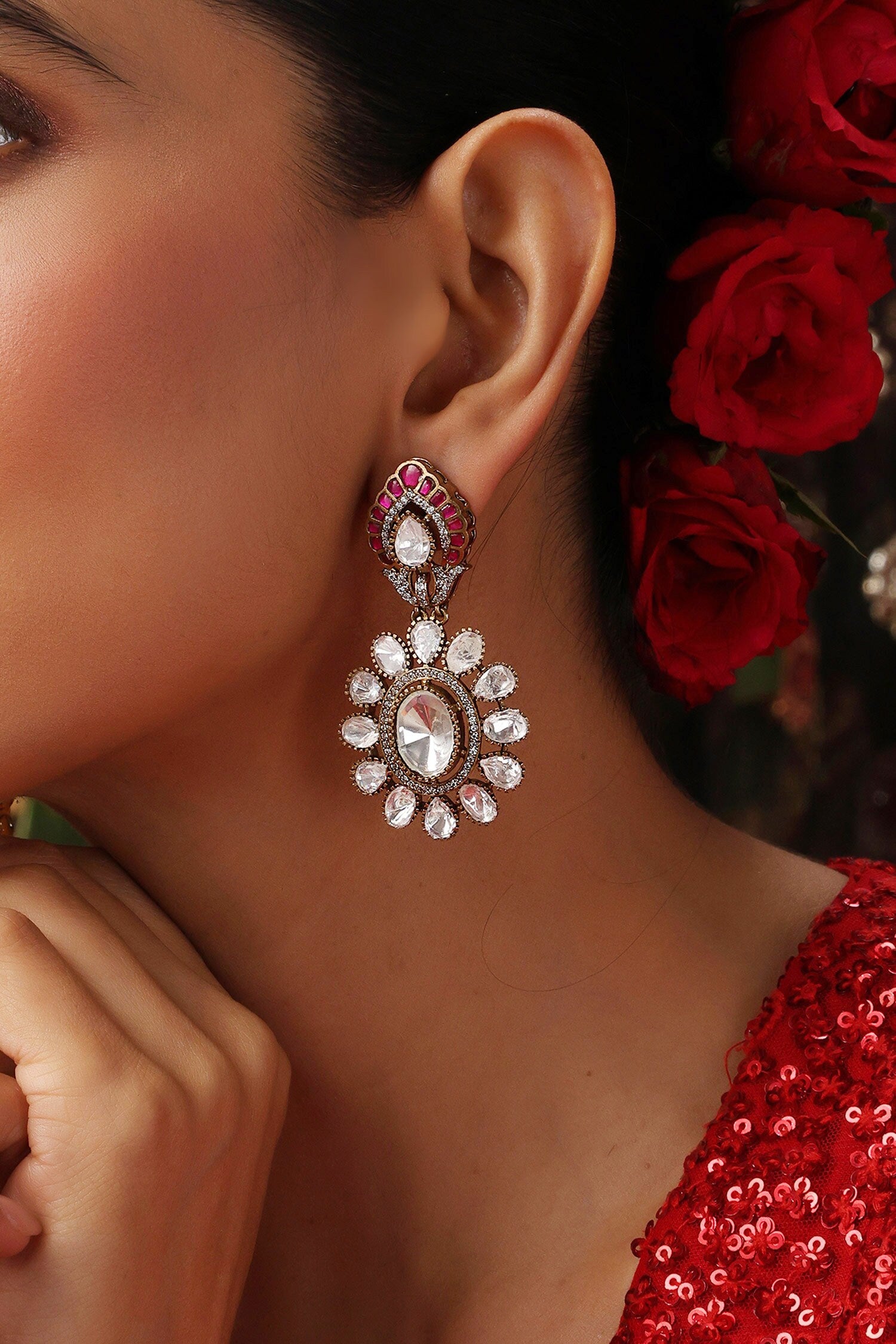 Floral Cutwork Earrings 