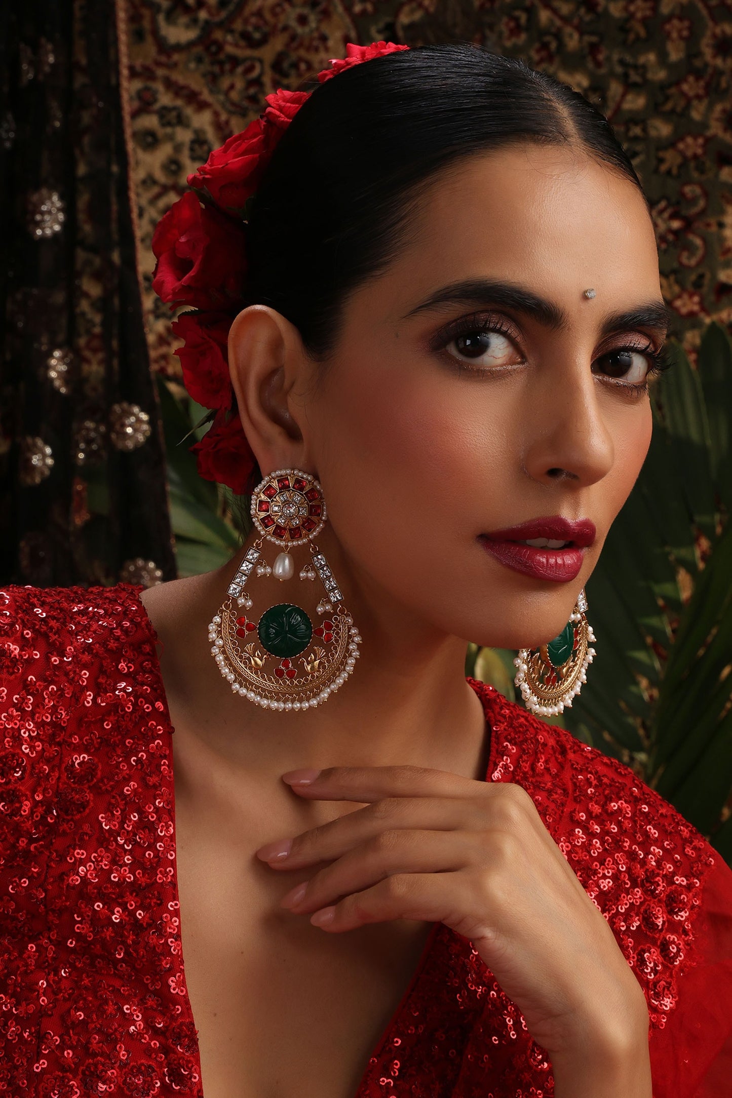 Embellished Chandbali Earrings  