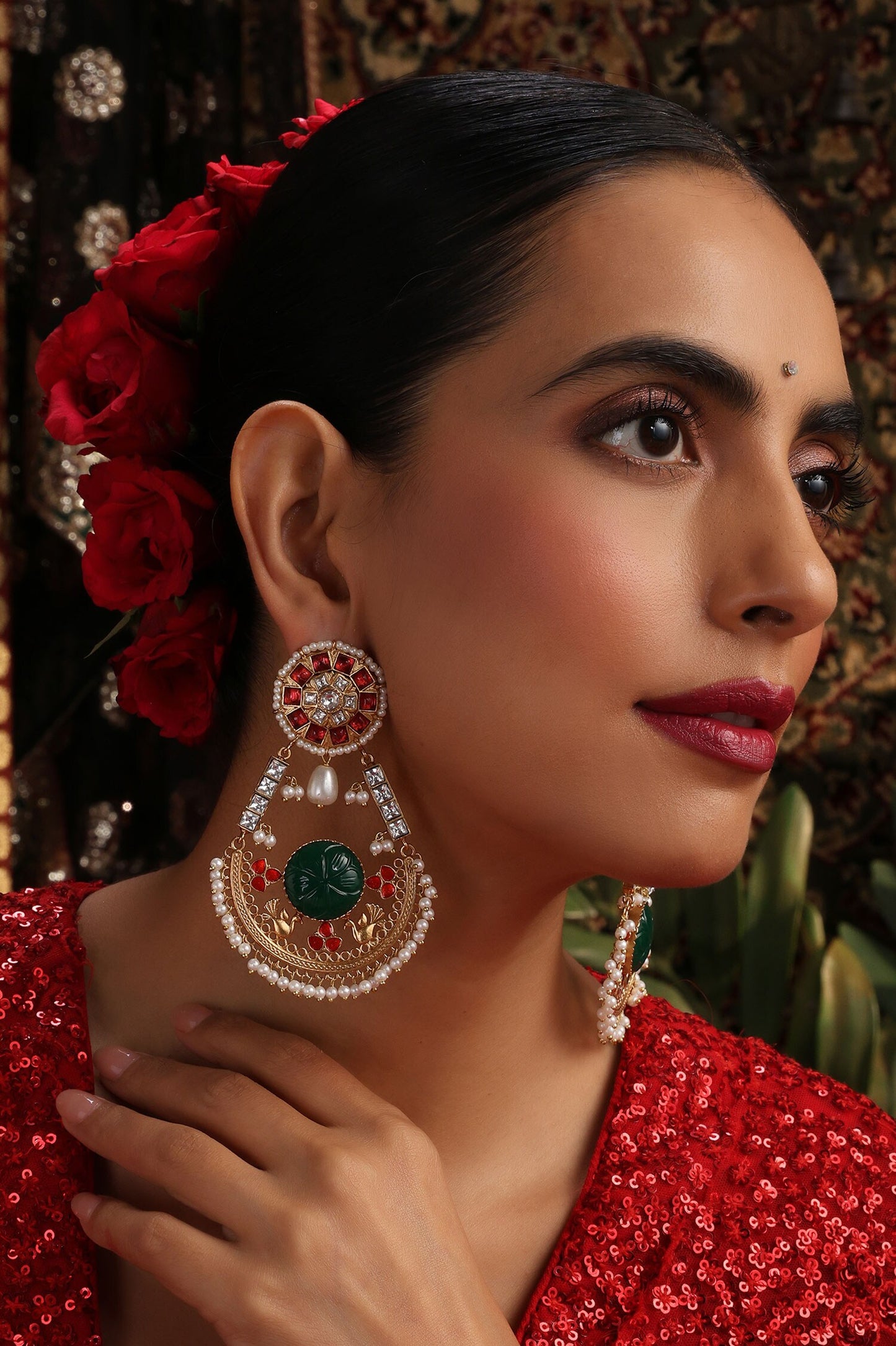 Embellished Chandbali Earrings  