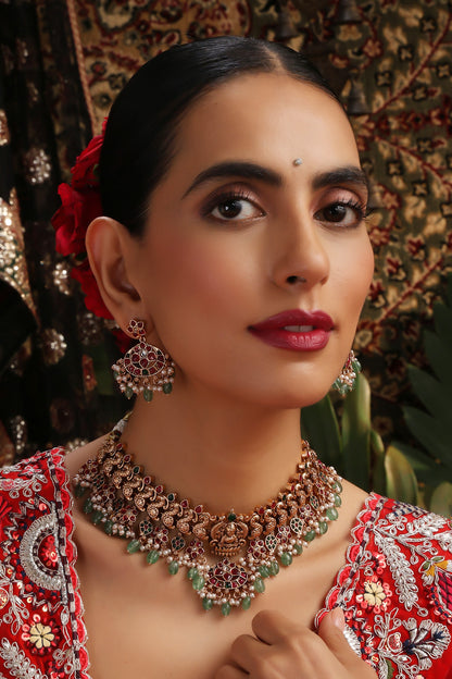 Temple Motif Choker Set 