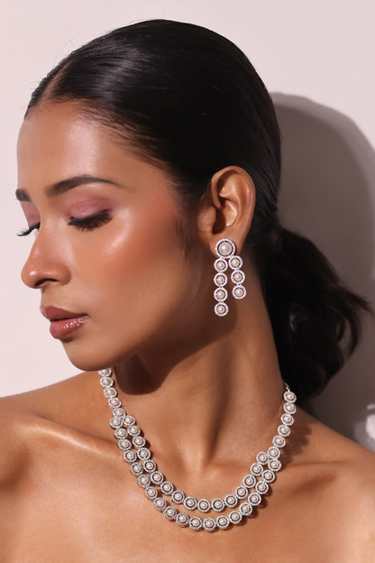 Aurora Bits Embellished Necklace Set 