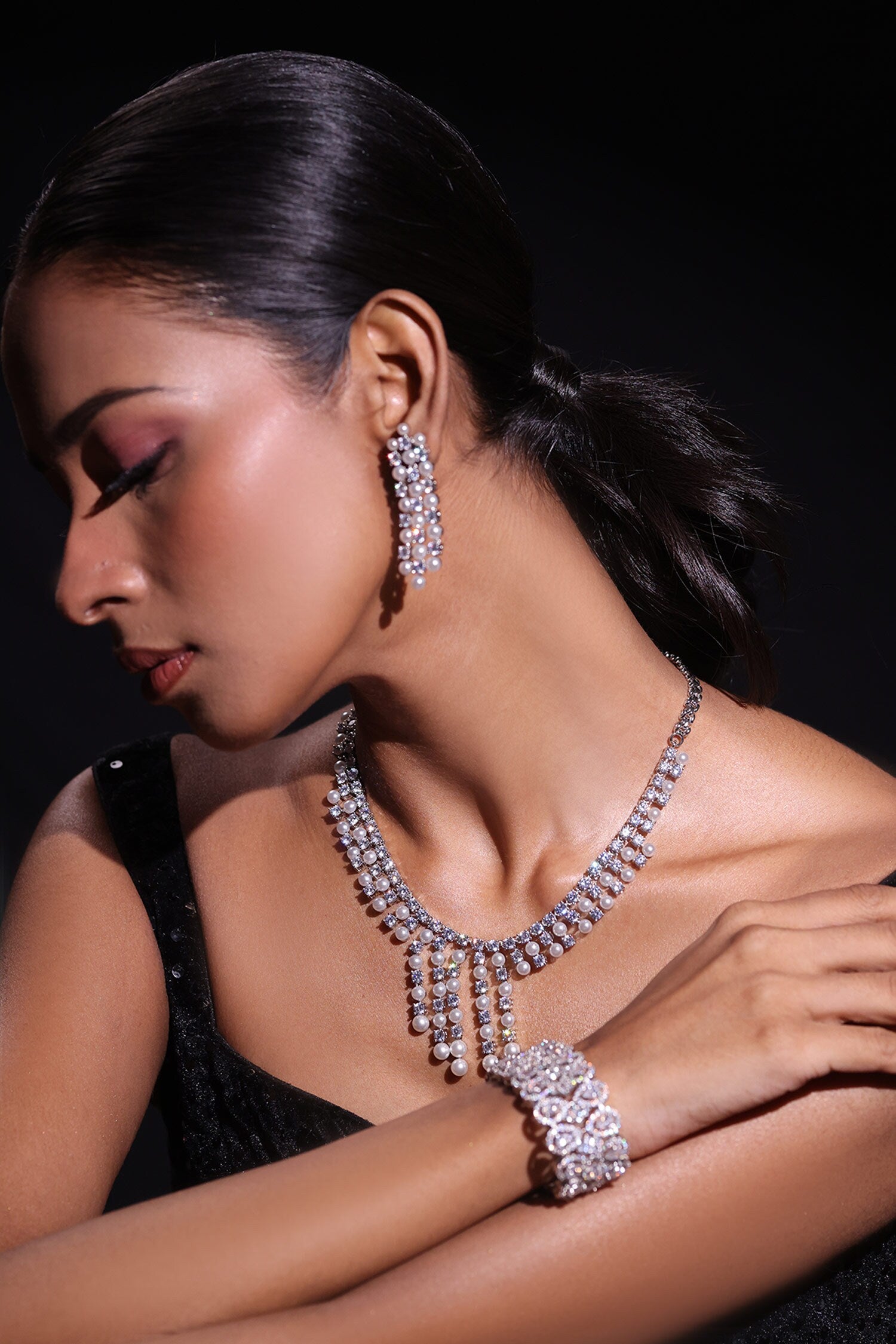 Urban Spark Embellished Earrings 