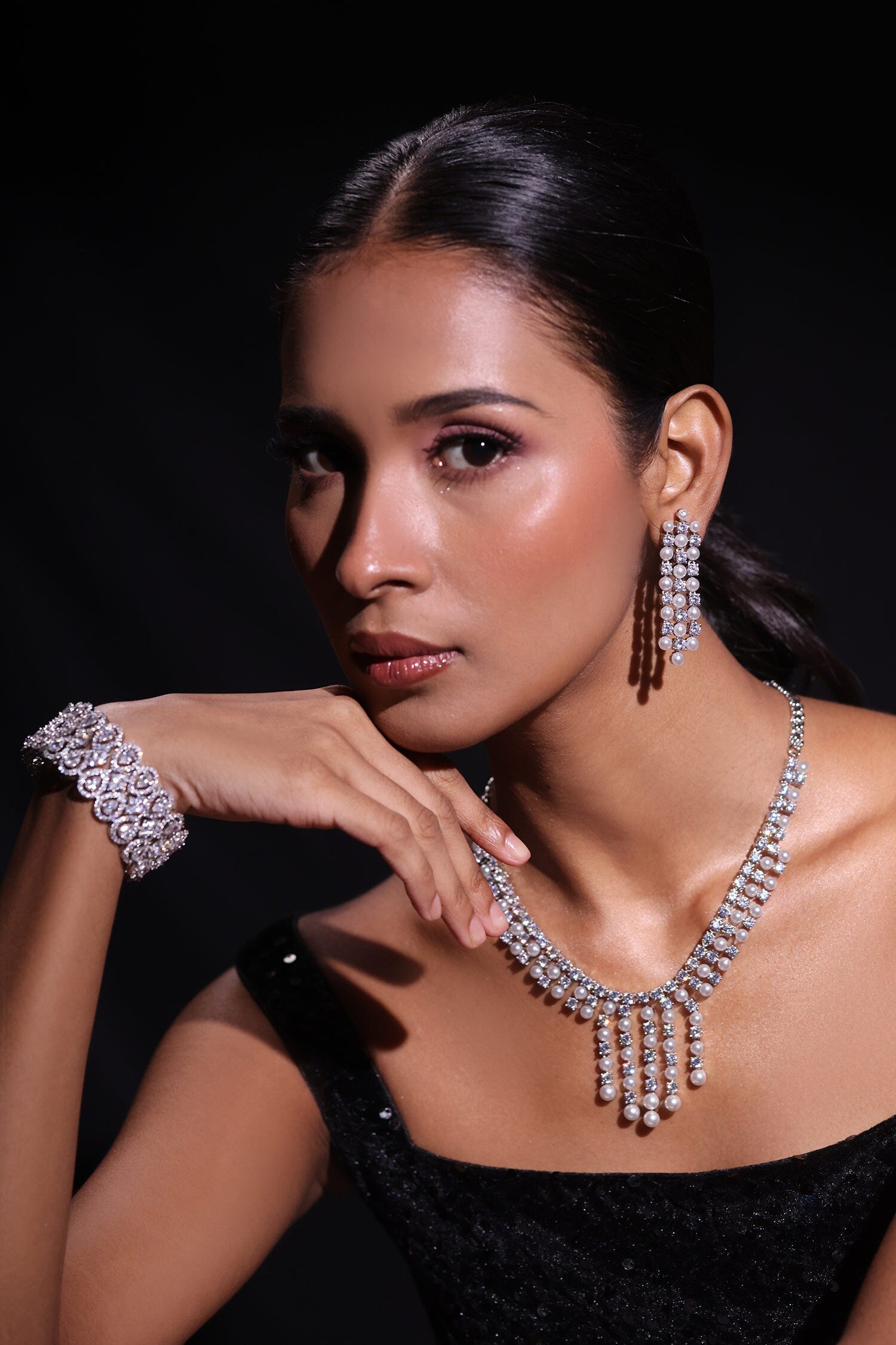 Urban Spark Embellished Earrings 