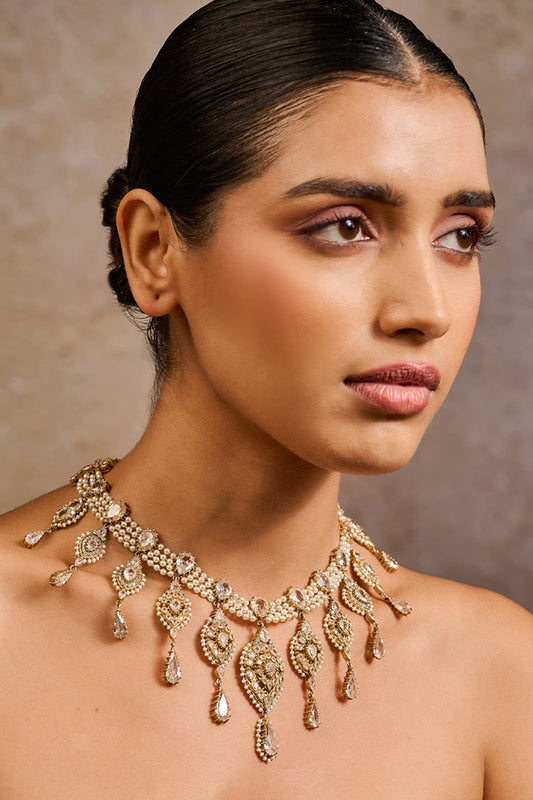 Ornate Floral Gulluband Necklace 
