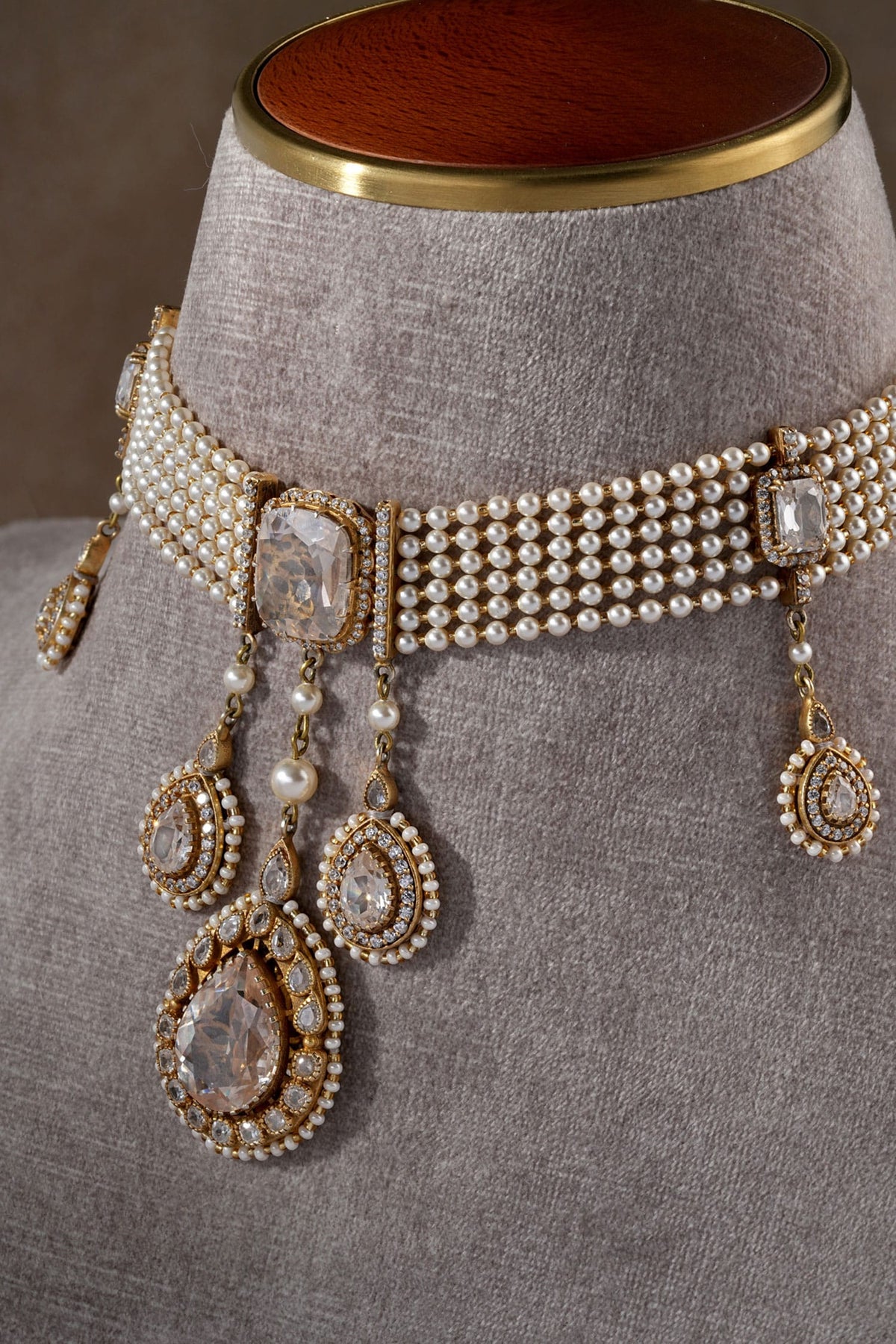 Dangling Zircon Drop Choker 