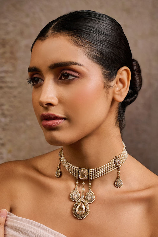 Dangling Zircon Drop Choker 