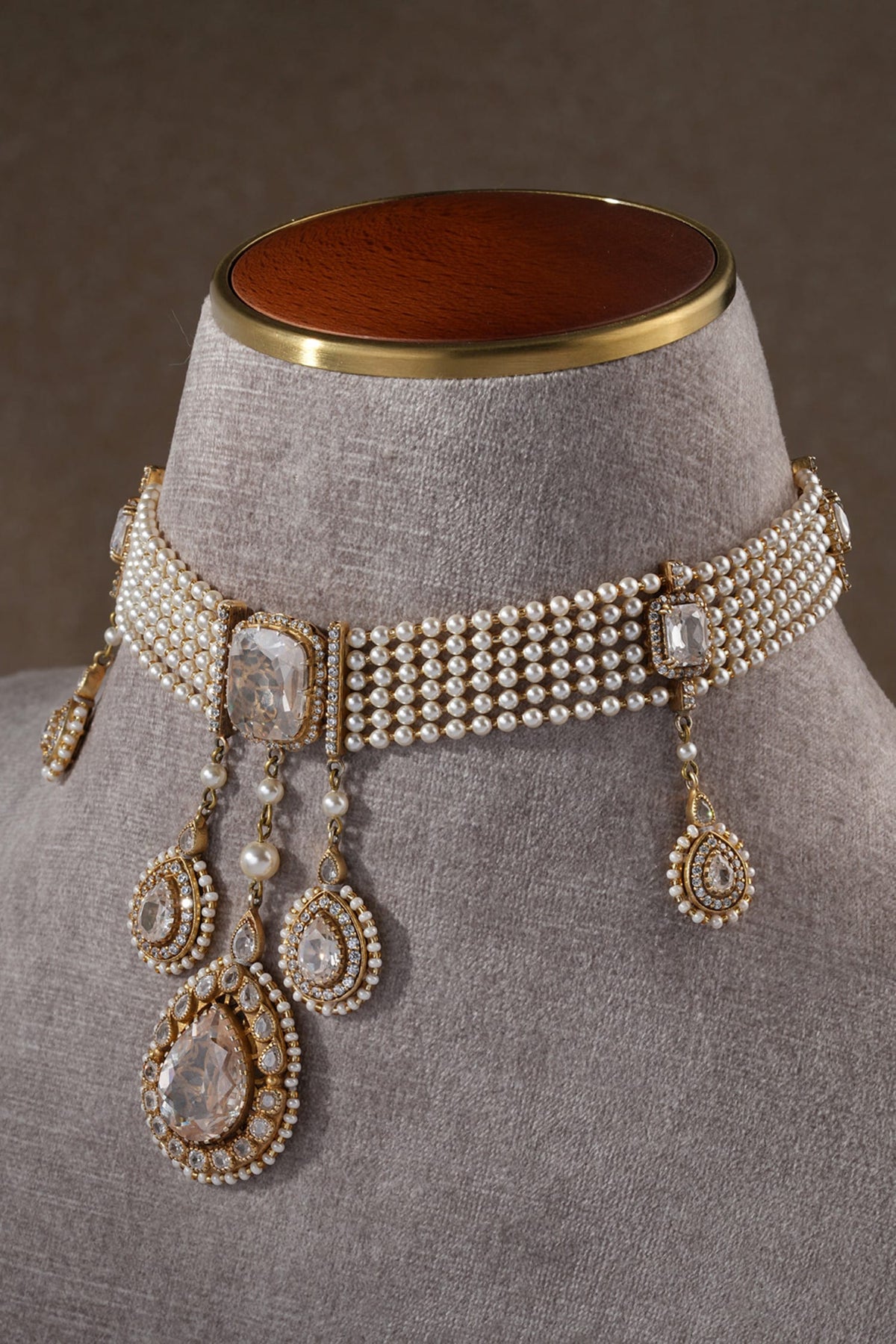 Dangling Zircon Drop Choker 