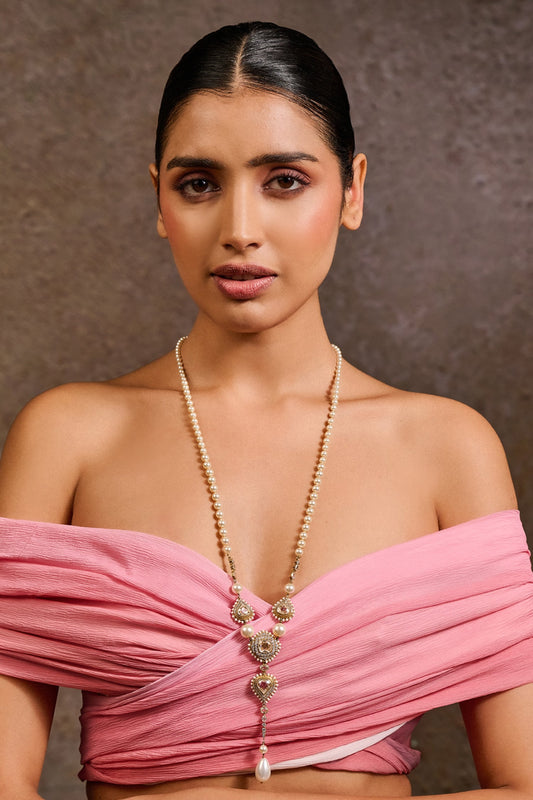 Handcrafted Zircon Lariat Necklace 