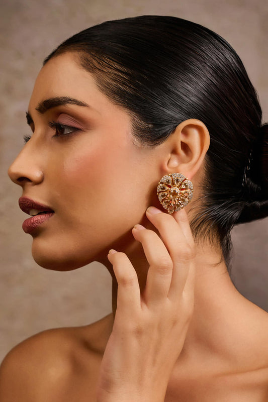 Pear Shaped Embellished Stud Earrings 