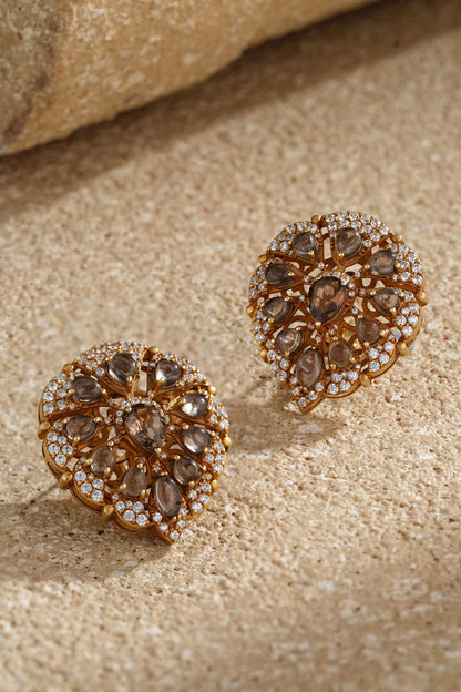 Pear Shaped Embellished Stud Earrings 