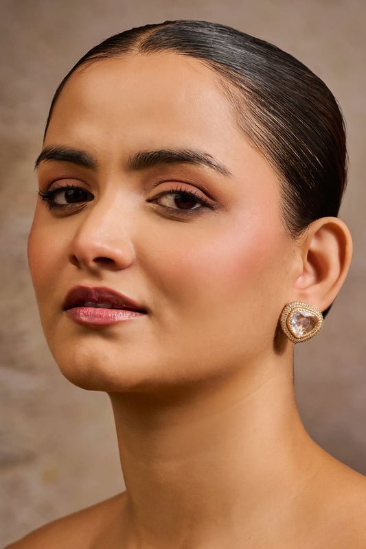 Zircon Embellished Stud Earrings 