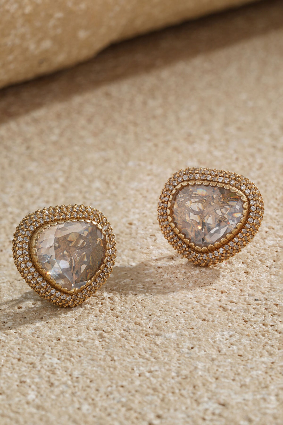 Zircon Embellished Stud Earrings 